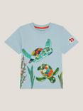 Monsoon  Kids' Turtle T-Shirt, Blue