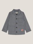 Monsoon Kids' Pinstripe Shacket, Blue/Multi