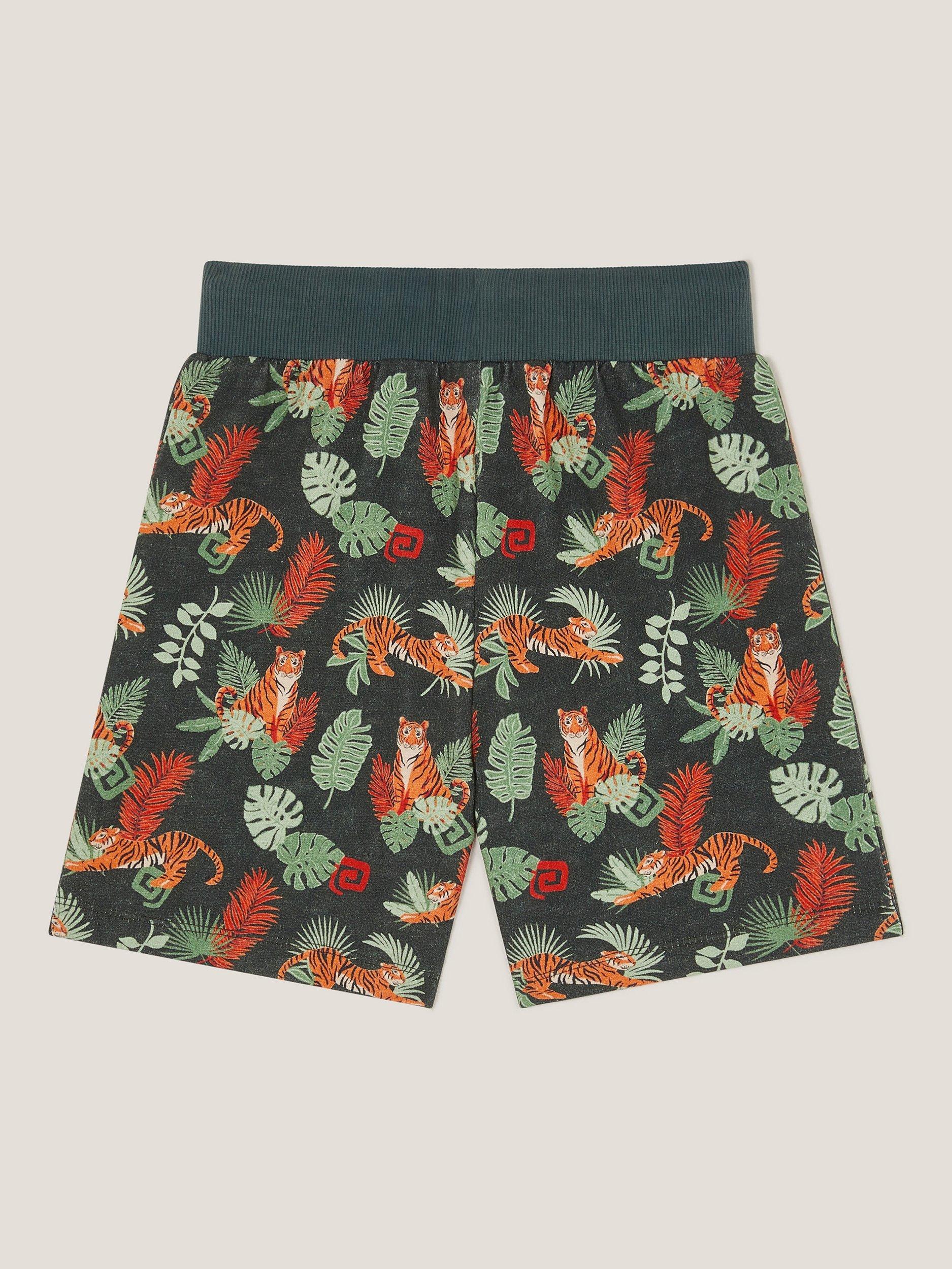Product image 3 of 3, which shows Monsoon Kids' Born Wild Shorts, Navy, 12-18 months