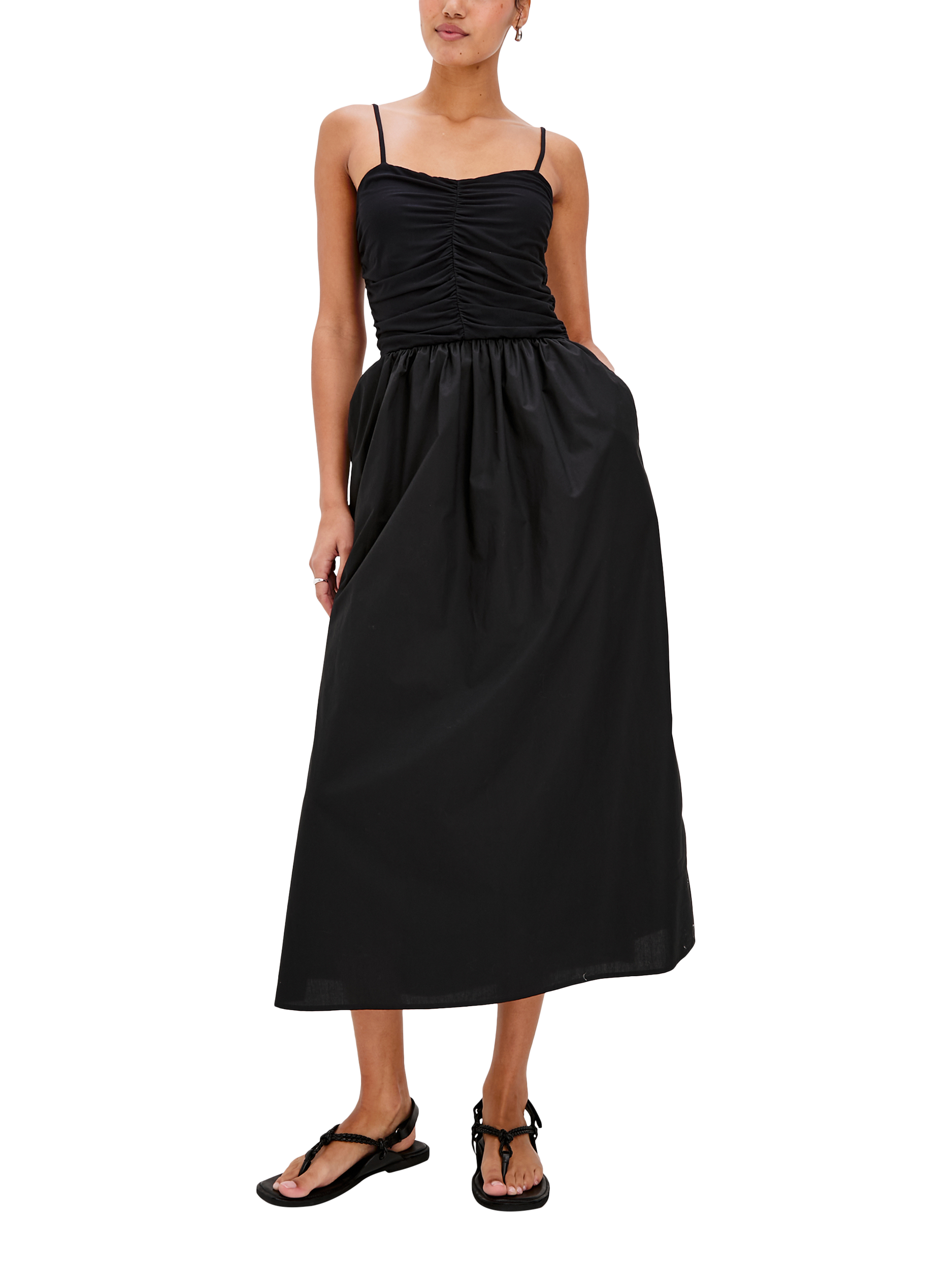 Product image 5 of 5, which shows Rails Fisher Sleeveless Midi Dress, Black, XS