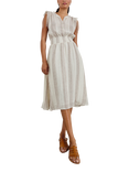 Rails Melodie Stripe Linen Rich Dress, White/Brown
