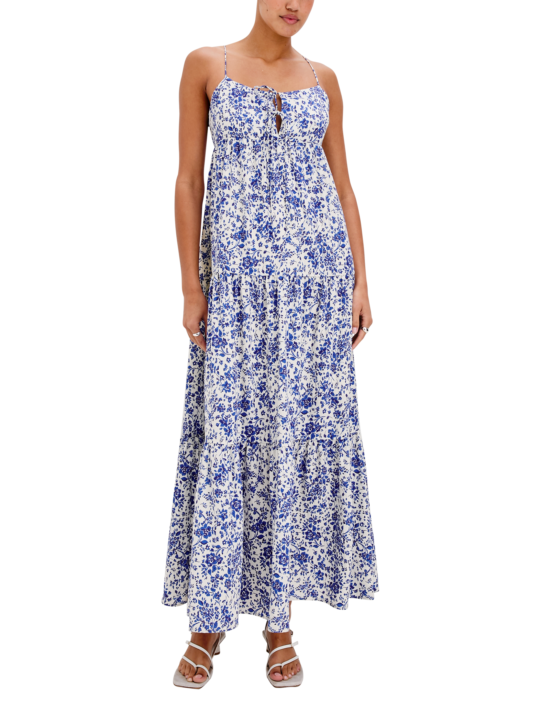 Product image 5 of 6, which shows Rails Mica Marguerite Floral Dress, White/Blue, XS