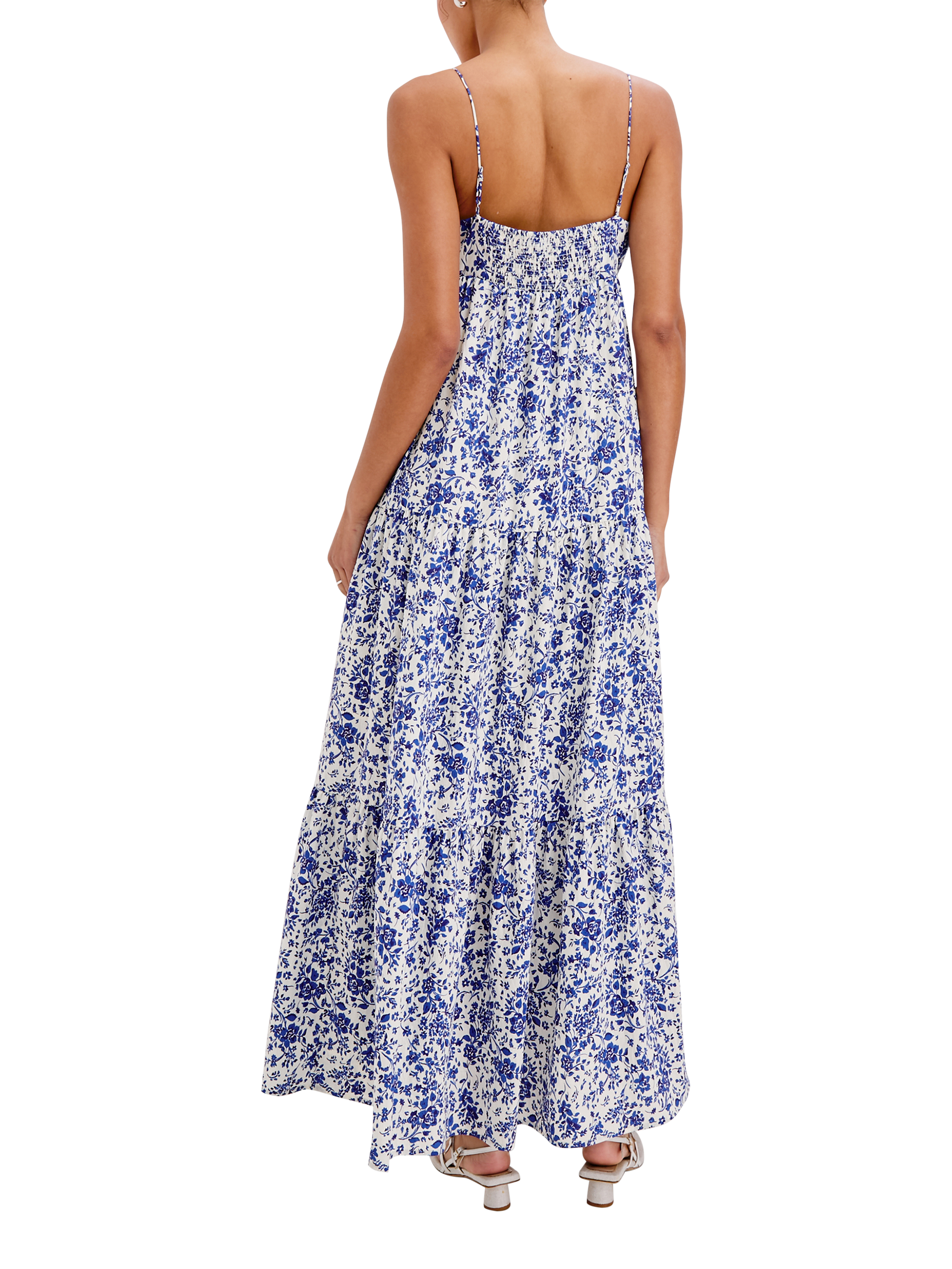 Product image 6 of 6, which shows Rails Mica Marguerite Floral Dress, White/Blue, XS