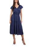 Rails Mirielle Admiral Crinkle Satin Dress, Dark Blue
