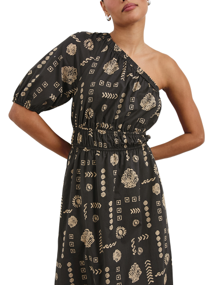 Rails Rome Beach Shells Asymmetric Dress, Black/Brown - view 2, Black/Brown