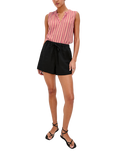 Rails Christy Linen Blend Cabana Stripe Sleeveless Blouse, Pink/Purple