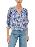 Rails Mariah Marguertie Blouse, White/Blue