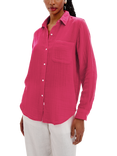 Rails Elsa Cotton Ultra-Relaxed Fit Shirt, Raspberry