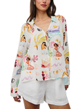 Rails Elm Lined Blend Bathing Ladies Print Shirt, White/Multi