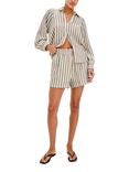 Rails Lo Milos Stripe Shirt, White/Brown