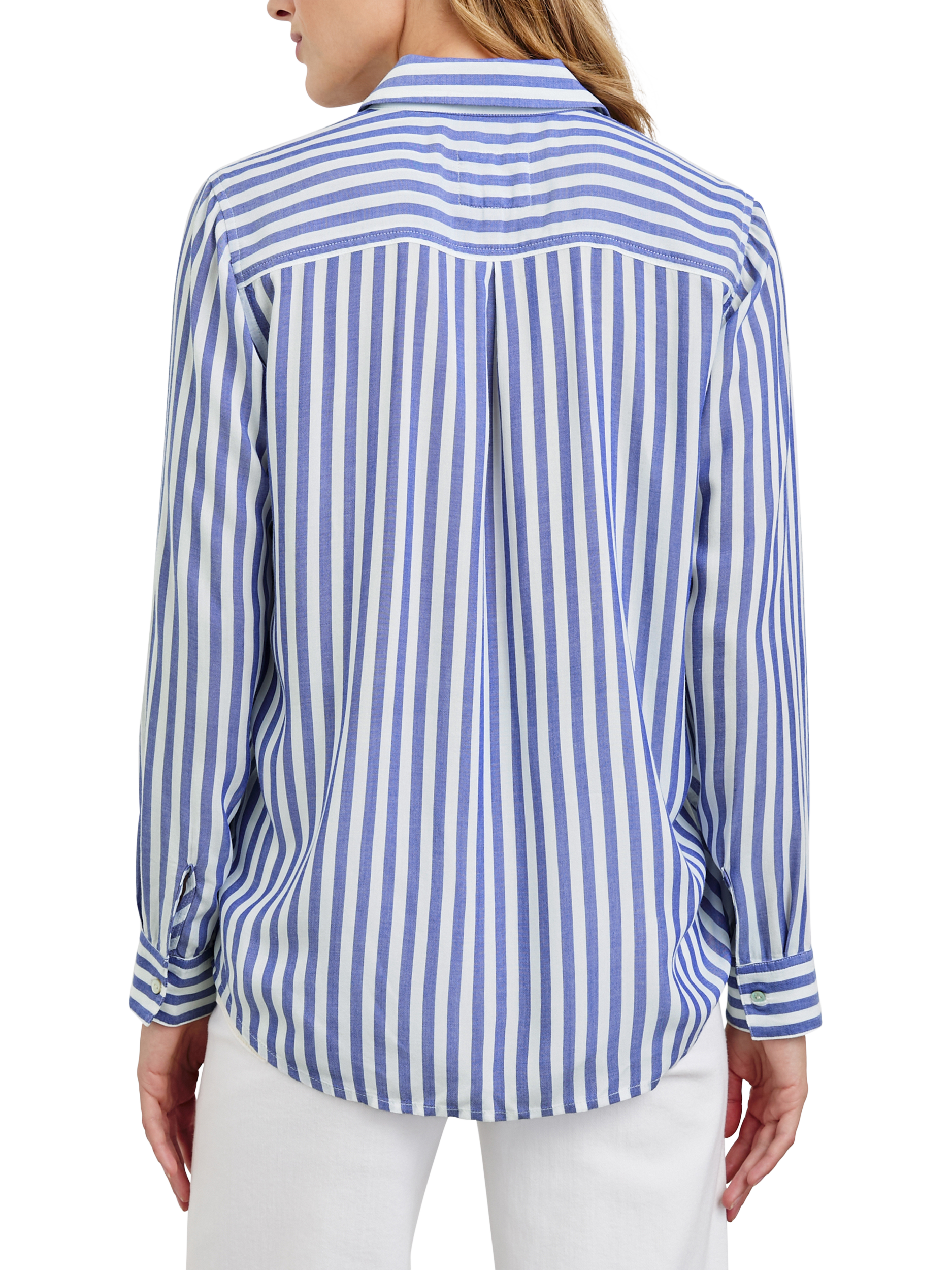 Product image 5 of 6, which shows Rails Wren Stripe Shirt, Blue/White, XS
