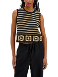 Rails Hazel Milos Crochet Top, Black/Brown