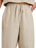 Rails Emmie Linen High Waist Wide Leg Trousers, Beige