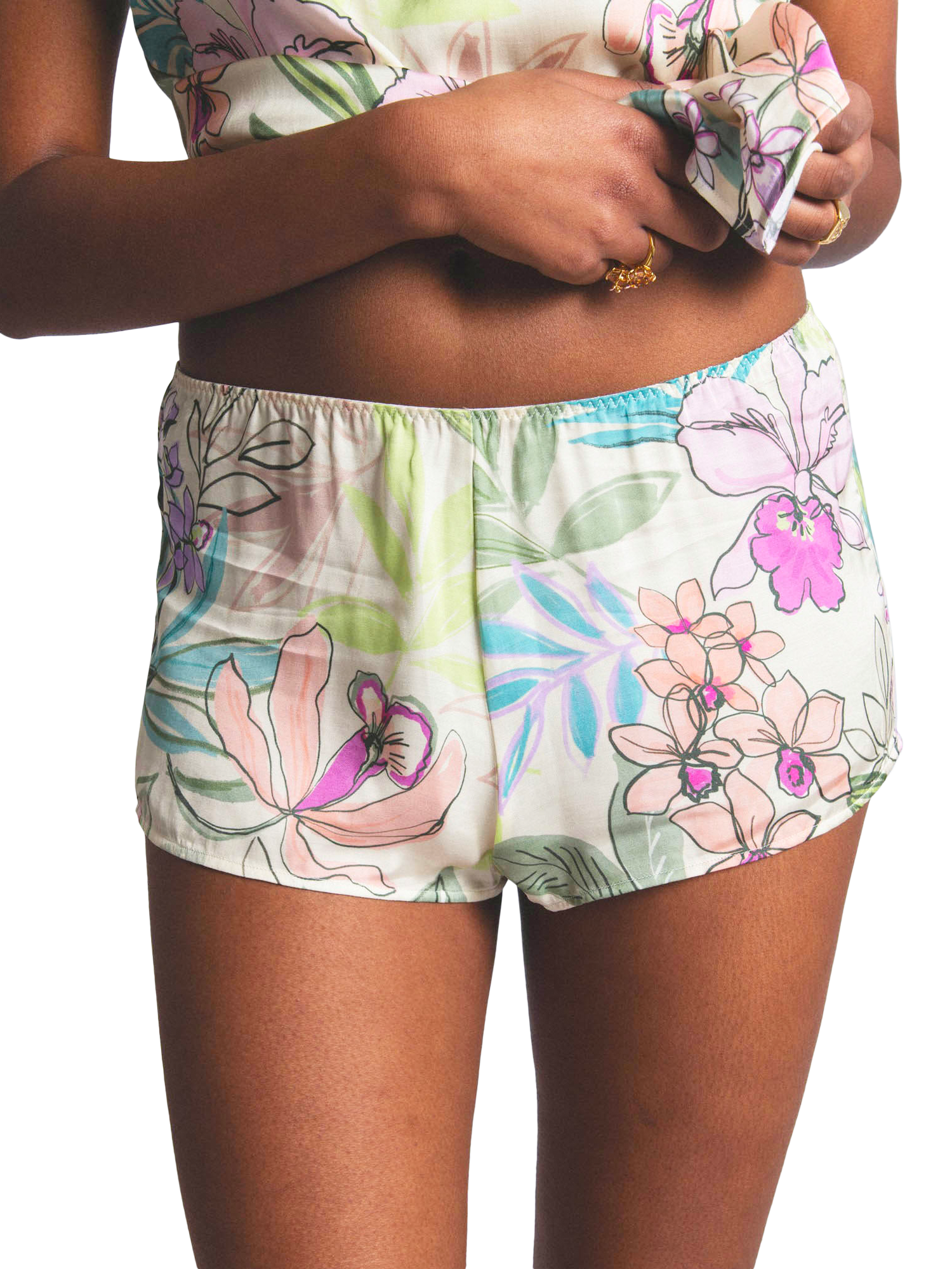 Product image 6 of 7, which shows Maison Lejaby Paradise Pyjama Shorts, Multi, S