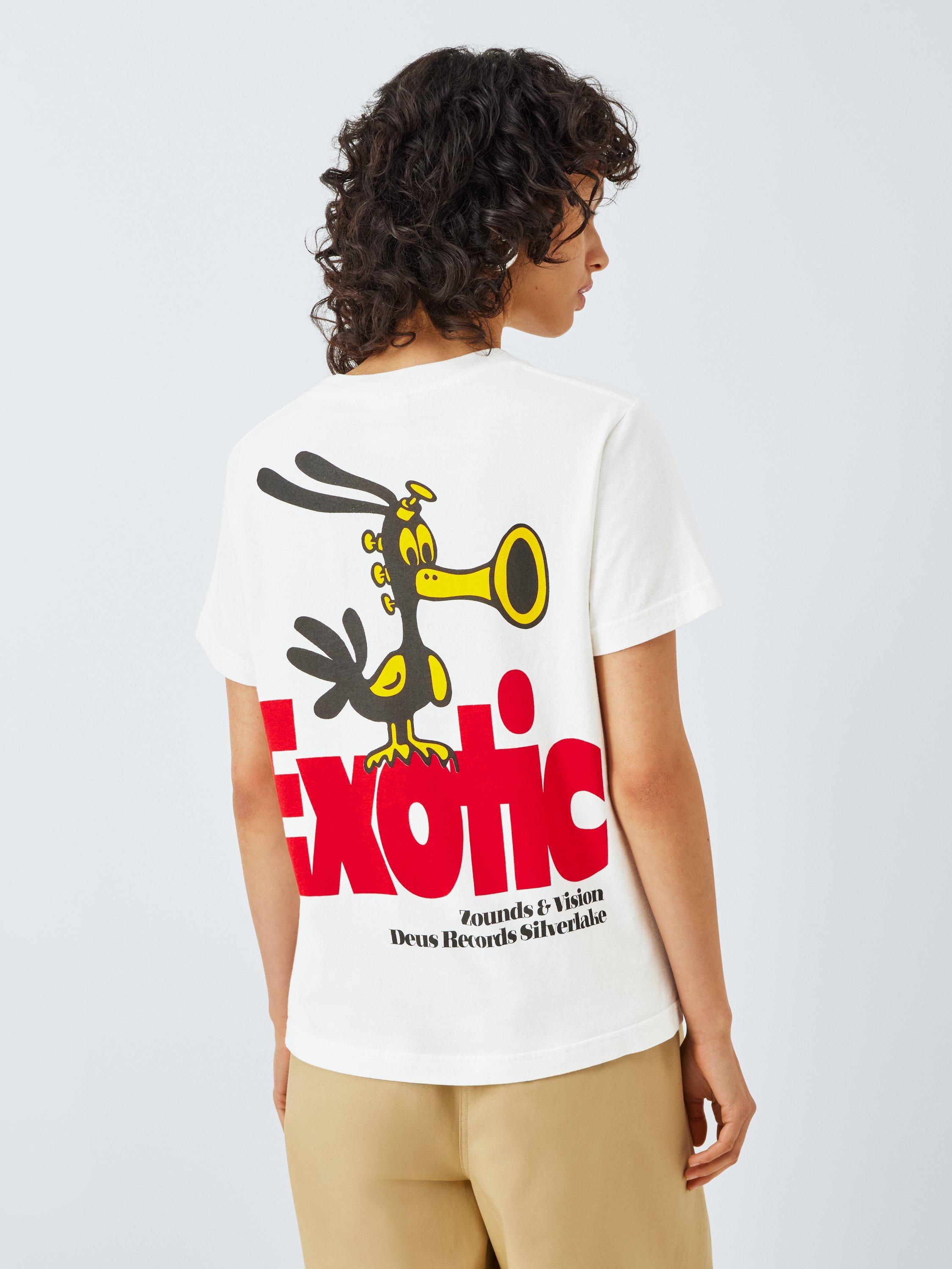 Product image 2 of 6, which shows Deus ex Machina Zounds Cotton T-Shirt, White/Black, XS