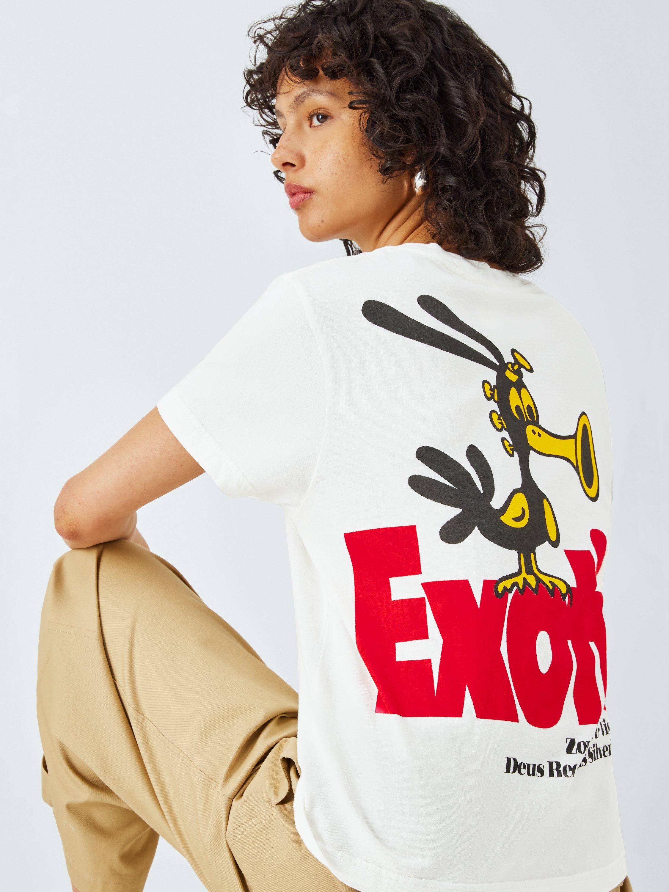 Product image 6 of 6, which shows Deus ex Machina Zounds Cotton T-Shirt, White/Black, XS