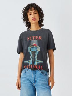 Deus ex Machina Divine Cotton T-Shirt, Grey/Multi, Grey/Multi