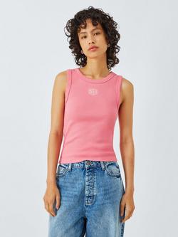 Deus ex Machina Shield Cotton Blend Tank Top, Pink, Pink