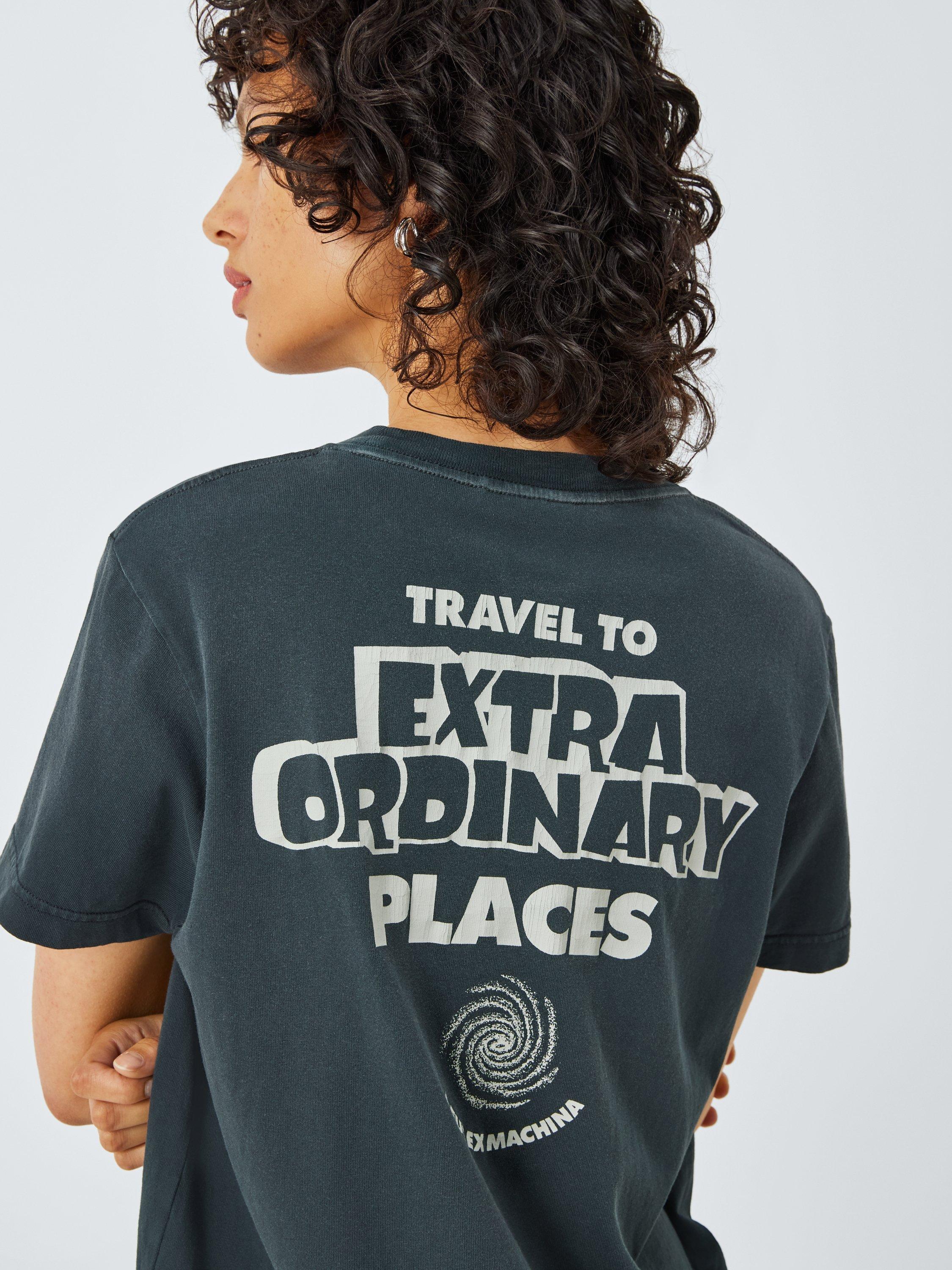 Product image 6 of 6, which shows Deus ex Machina Celestial Cotton T-Shirt, Grey/White, XS