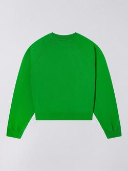 Edwin Relaxed Fit Cropped Cotton Sweatshirt - view 2, Green