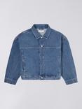 Edwin Andy Boxy Cropped Denim Jacket, Blue