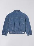 Edwin Andy Boxy Cropped Denim Jacket, Blue