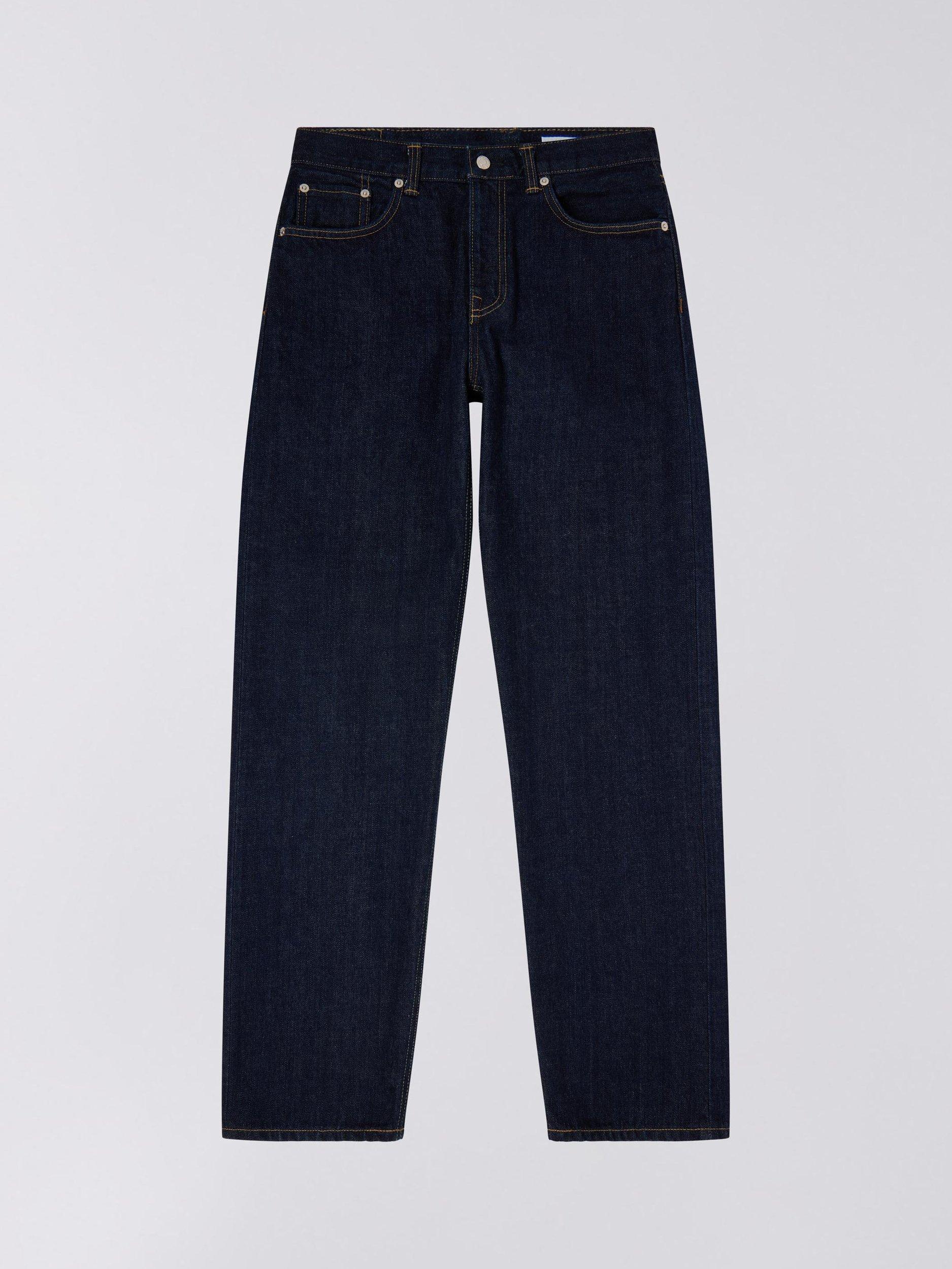 Product image 1 of 4, which shows Edwin Janis Straight Fit Denim Jeans, Dark Blue, 26