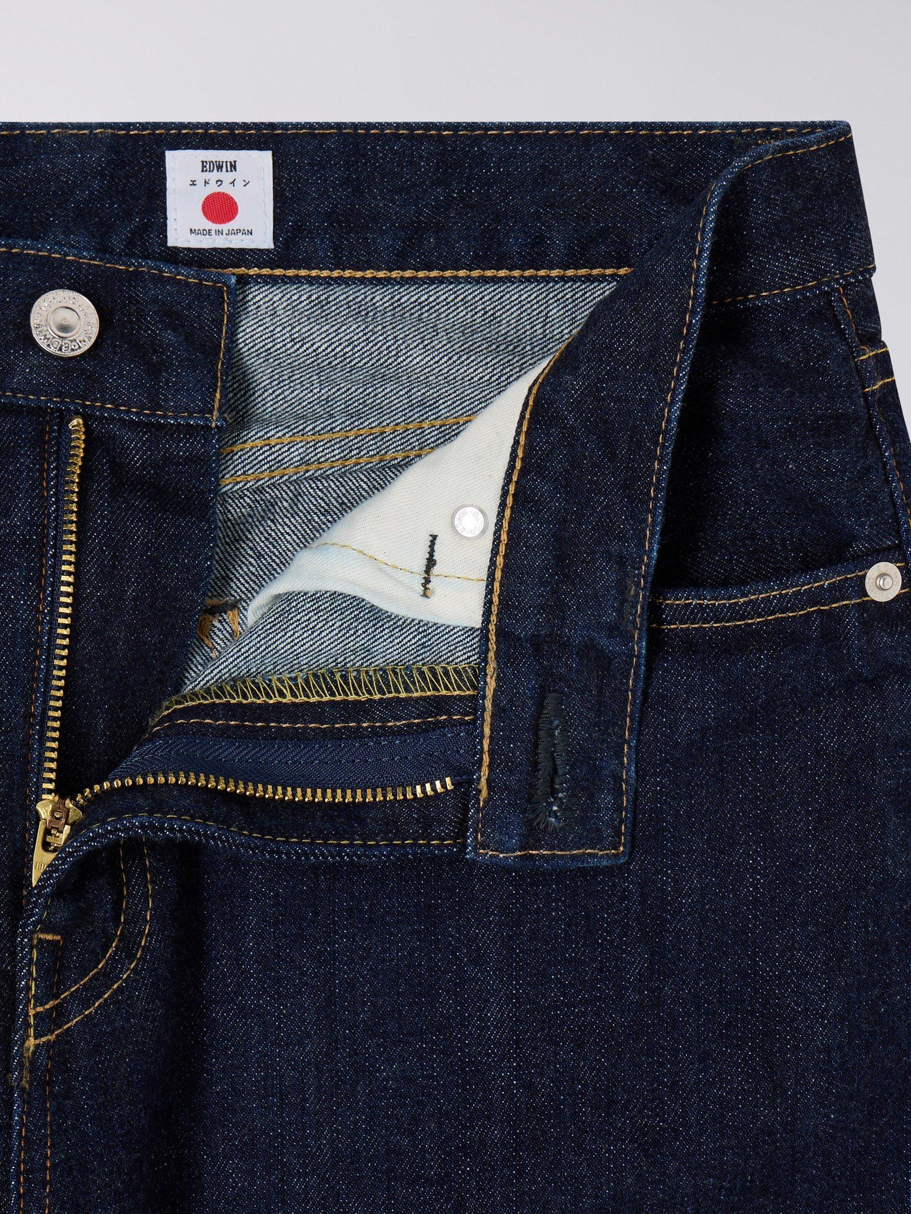 Product image 4 of 4, which shows Edwin Janis Straight Fit Denim Jeans, Dark Blue, 26