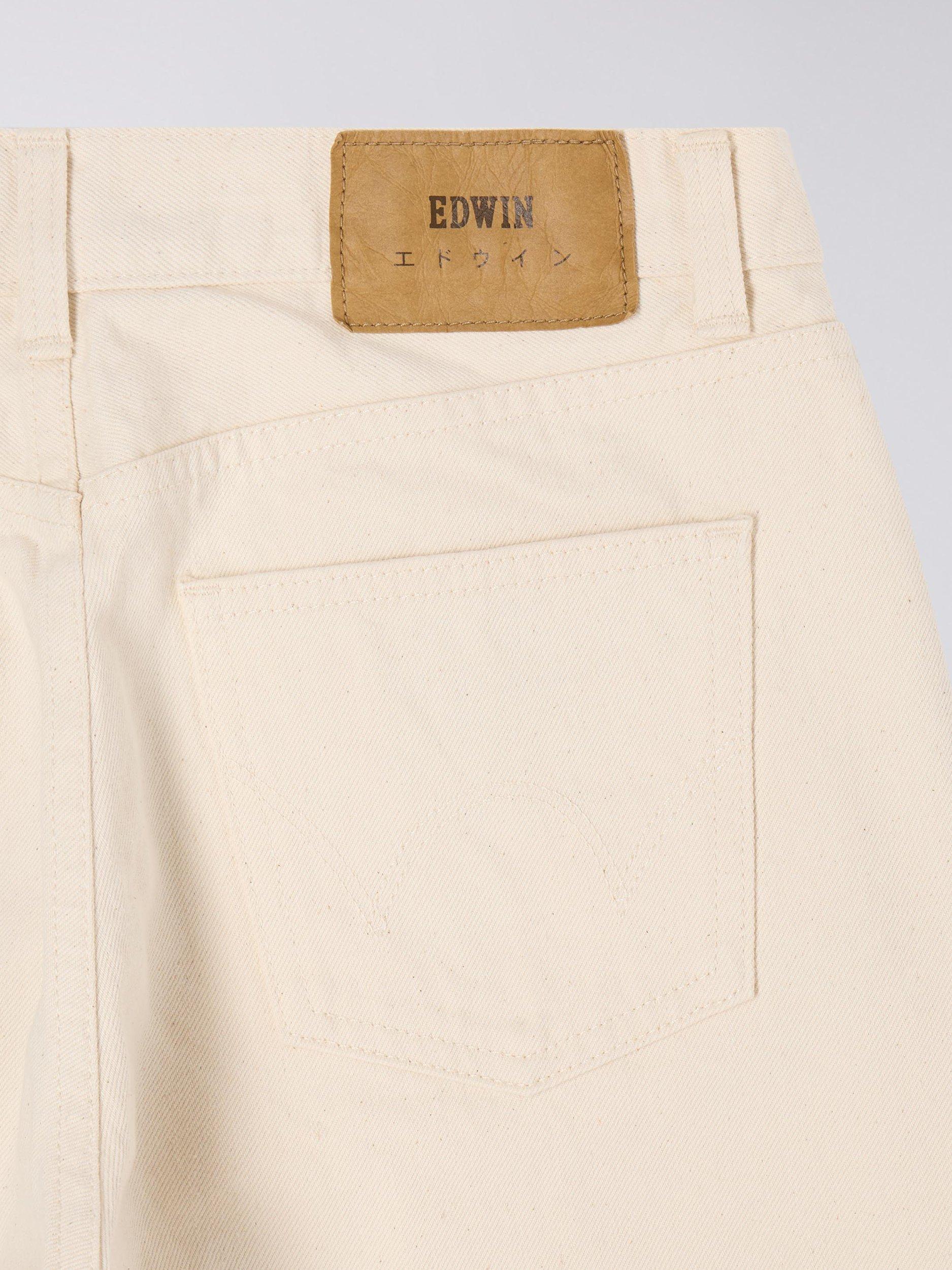 Product image 3 of 4, which shows Edwin Janis Straight Fit Denim Jeans, Natural, 26