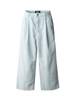 Molo Kids' Alaine Wide Leg Trousers, Blue Moon, Blue Moon