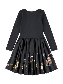 Molo Kids' Casie Cotton Long Sleeved Dress, Paisley Border - view 2, Paisley Border