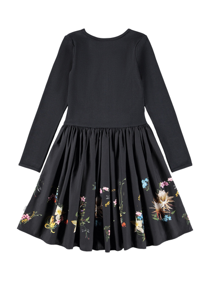 Molo Kids' Casie Cotton Long Sleeved Dress, Paisley Border - view 2, Paisley Border