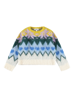 Molo Kids' Glenda Wool Blend Jumper, Grande Nordic, Grande Nordic