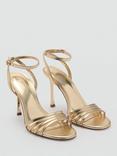Mango Nota Stiletto Heel Strappy Sandals, Gold