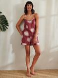 Chelsea Peers Bohemian Sun Cheesecloth Cotton Pyjama Set, Red