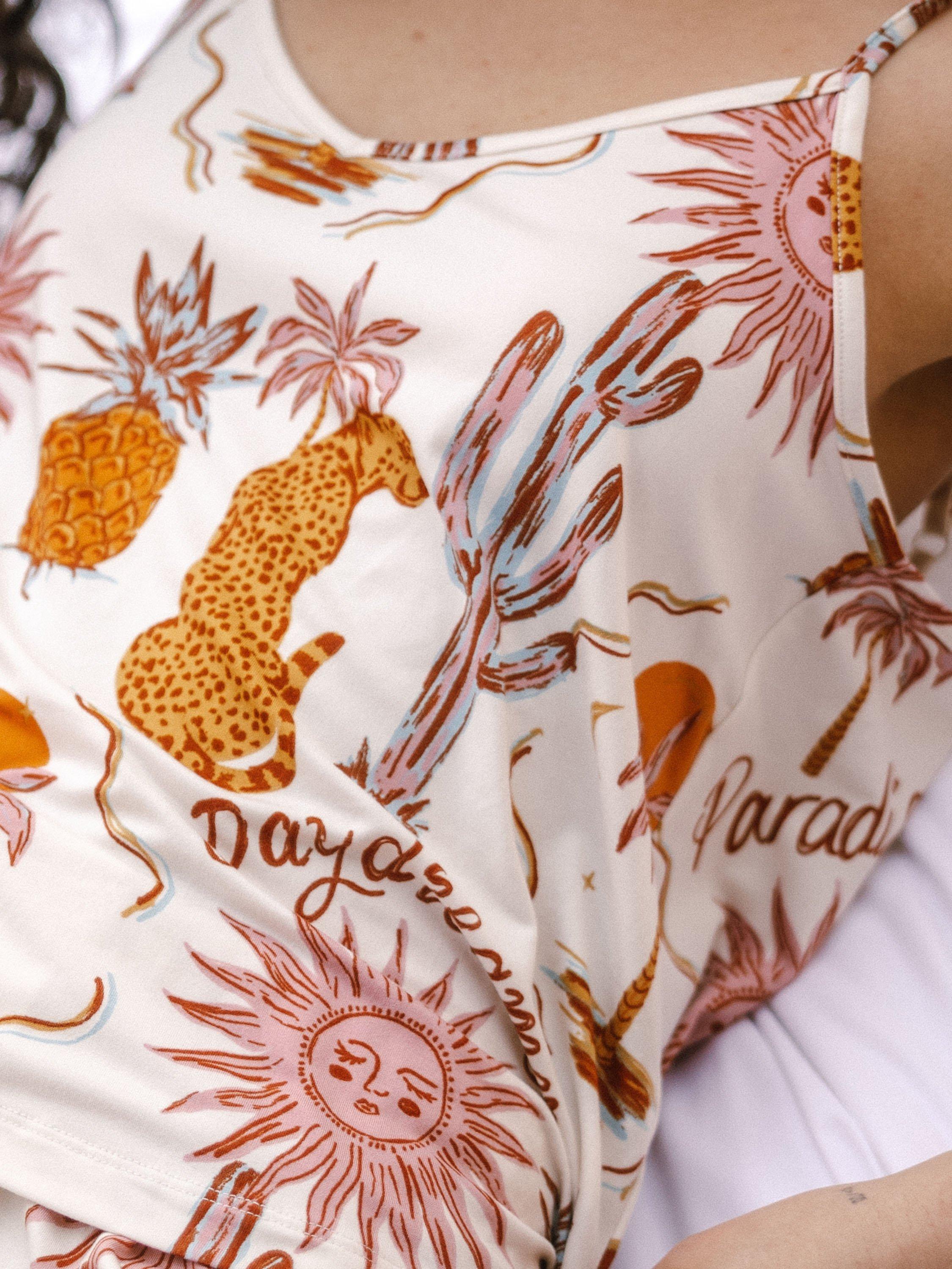 Product image 2 of 5, which shows Chelsea Peers Bohemian Paradise Shorty Pyjama Set, Multi, 6