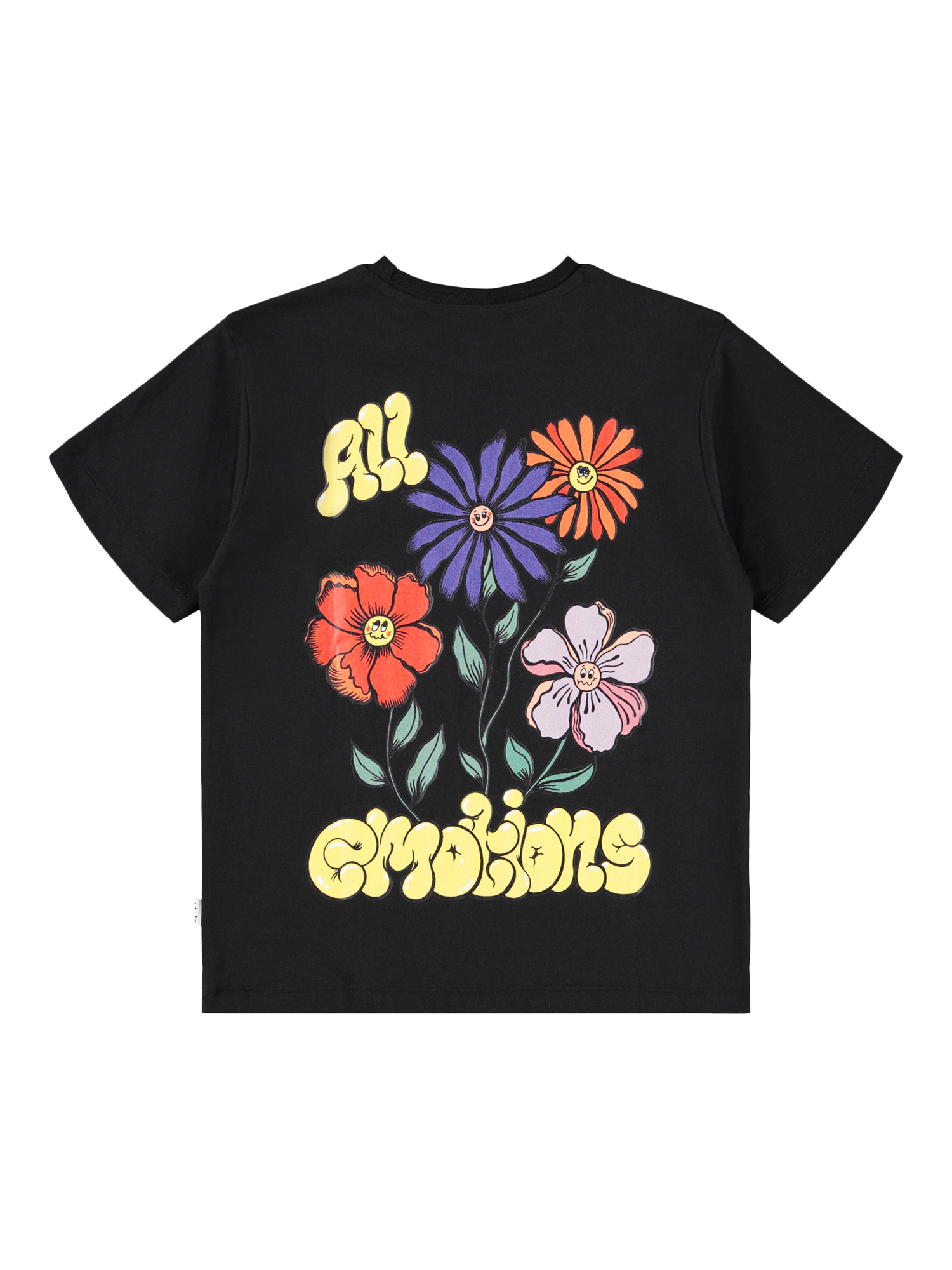 Product image 2 of 3, which shows Molo Kids' Riley Cotton Short Sleeve Graphic Print T-Shirt, All Emotions, 4 years