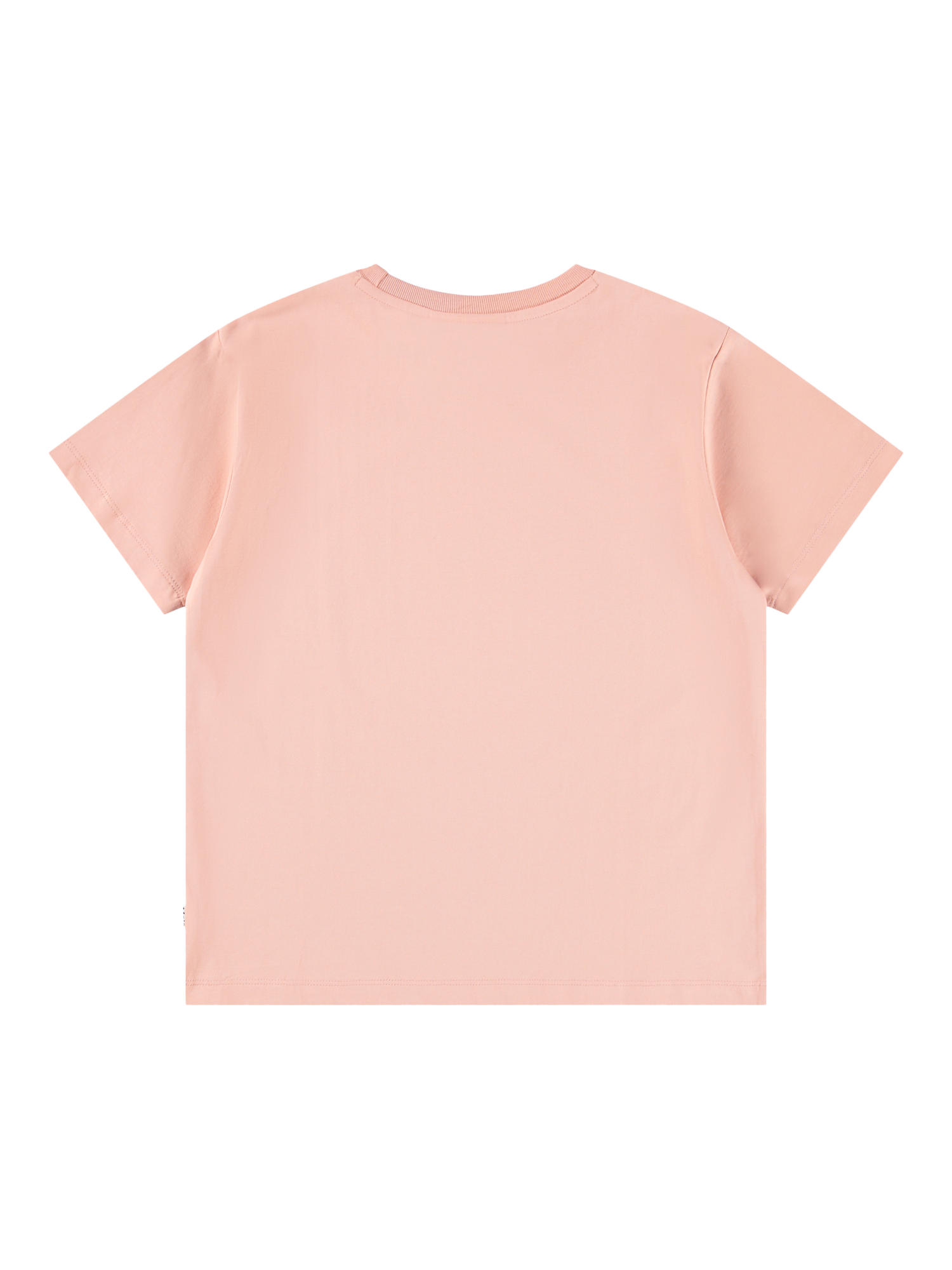 Product image 2 of 4, which shows Molo Kids' Riley Cotton Loose Fit Face Print T-Shirt, Blushing, 4 years