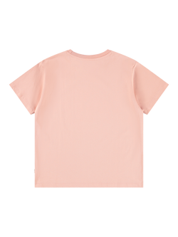 Molo Kids' Riley Cotton Loose Fit Face Print T-Shirt, Blushing - view 2, Blushing