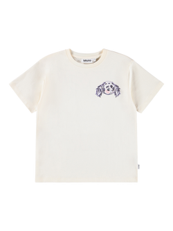 Molo Kids' Riley Cotton Bunny Print T-Shirt, Buttercream, Buttercream
