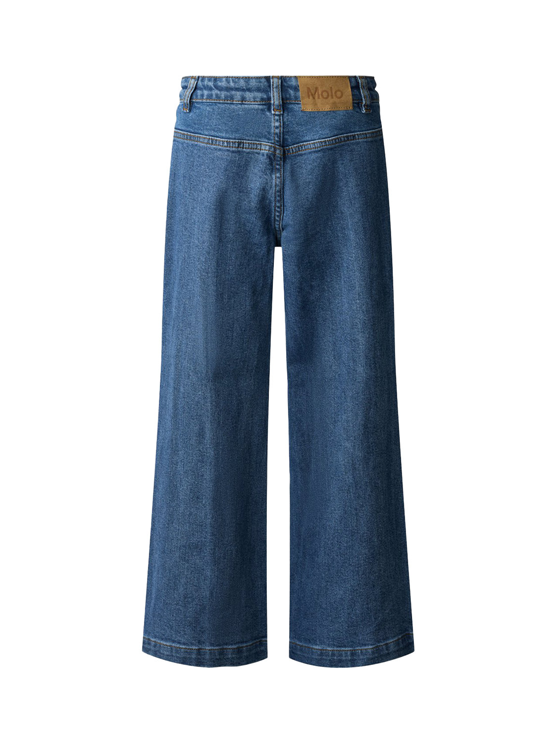 Product image 2 of 6, which shows Molo Kids' Adina Cotton Flared Trousers, Washed Vintage, 4 years