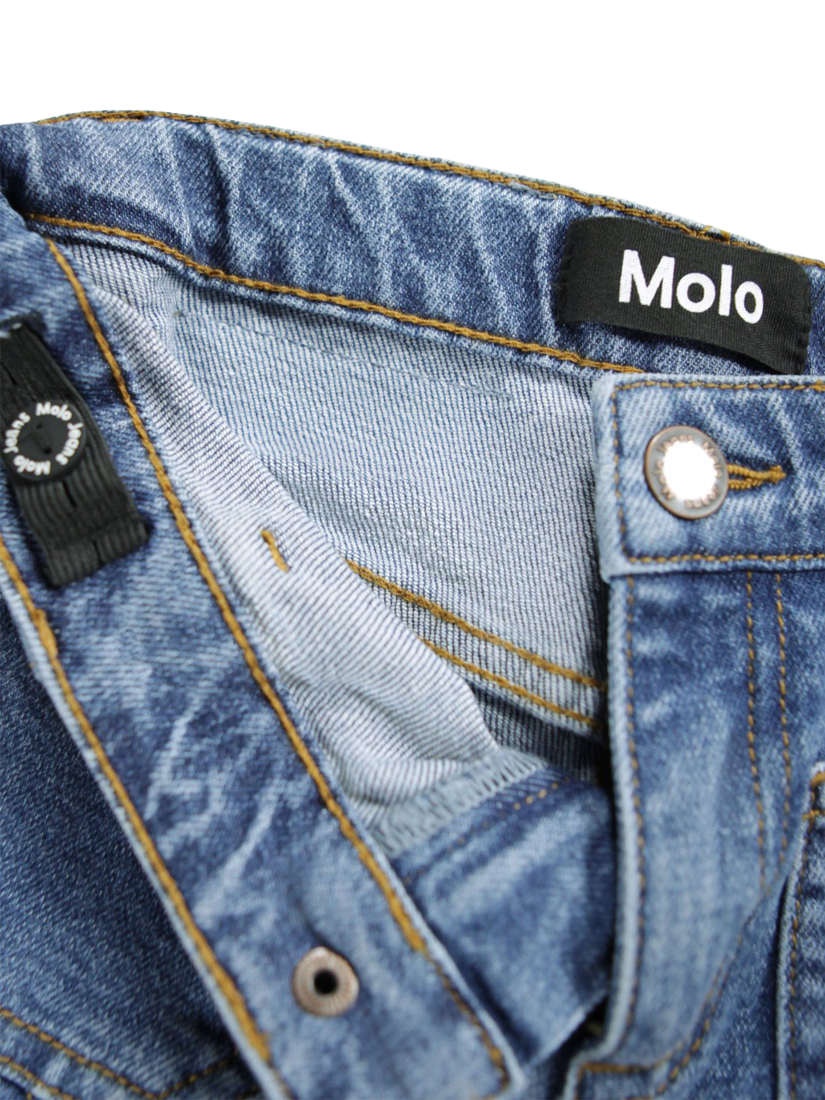 Product image 4 of 6, which shows Molo Kids' Adina Cotton Flared Trousers, Washed Vintage, 4 years