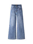 Molo Kids' Asta Wide Leg Jeans, Rhinestone Denim