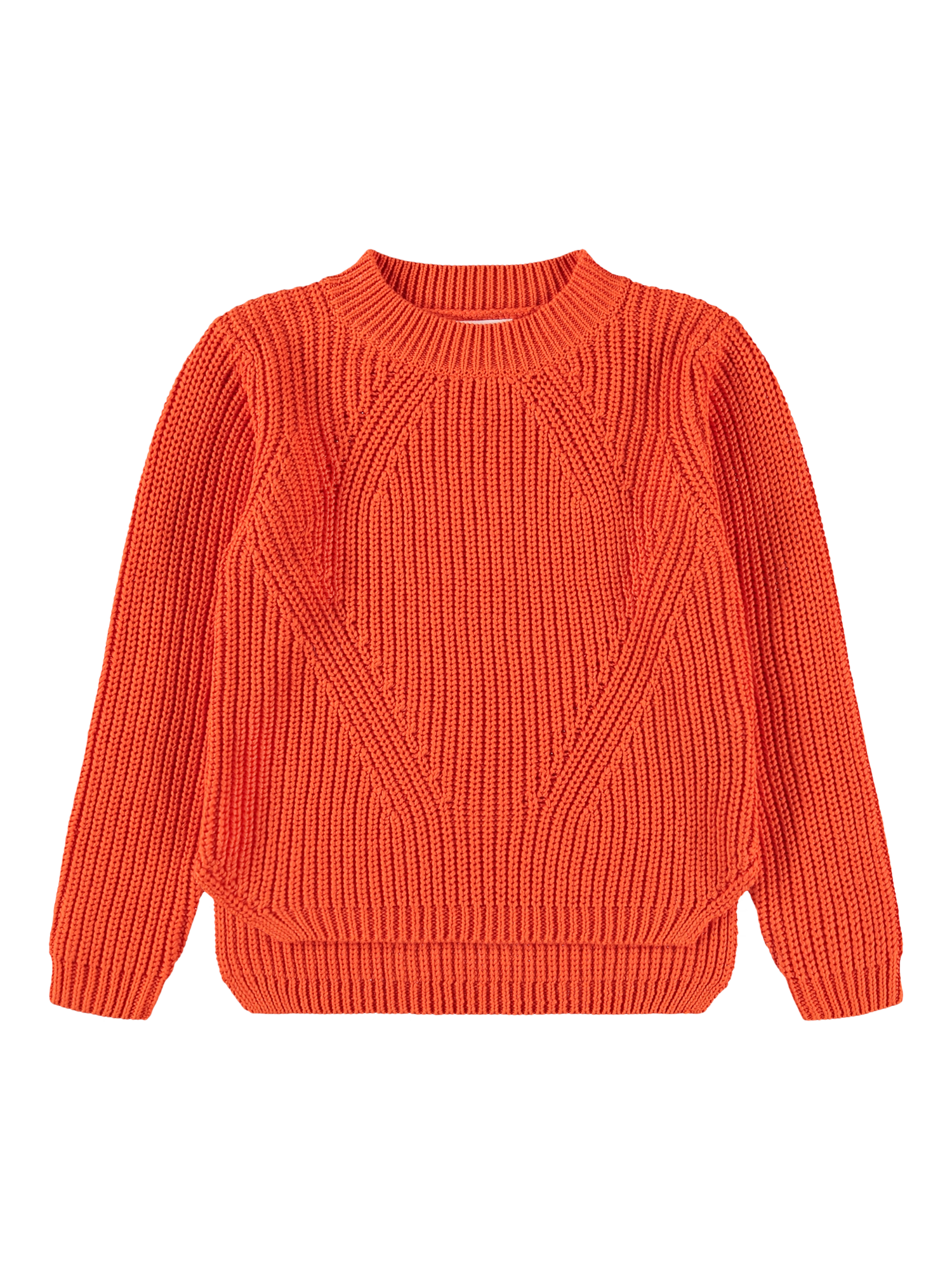 Product image 1 of 4, which shows Molo Kids' Gillis Cotton Knitted Sweater, Rising Sun, 3-4 years