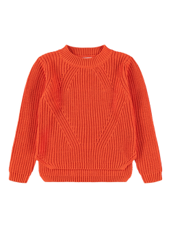 Molo Kids' Gillis Cotton Knitted Sweater, Rising Sun, Rising Sun