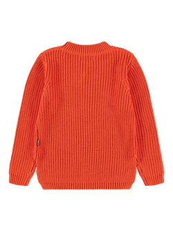 Molo Kids' Gillis Cotton Knitted Sweater, Rising Sun - view 2, Rising Sun