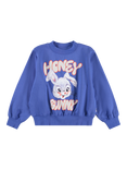 Molo Kids' Marge Cotton Round Neck Sweatshirt, Violet Blue