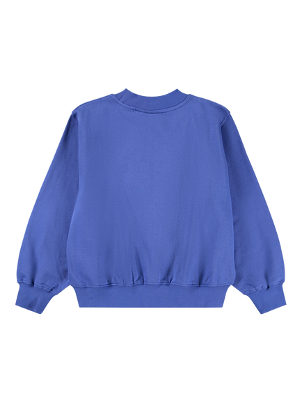 Molo Kids' Marge Cotton Round Neck Sweatshirt, Violet Blue - view 2, Violet Blue
