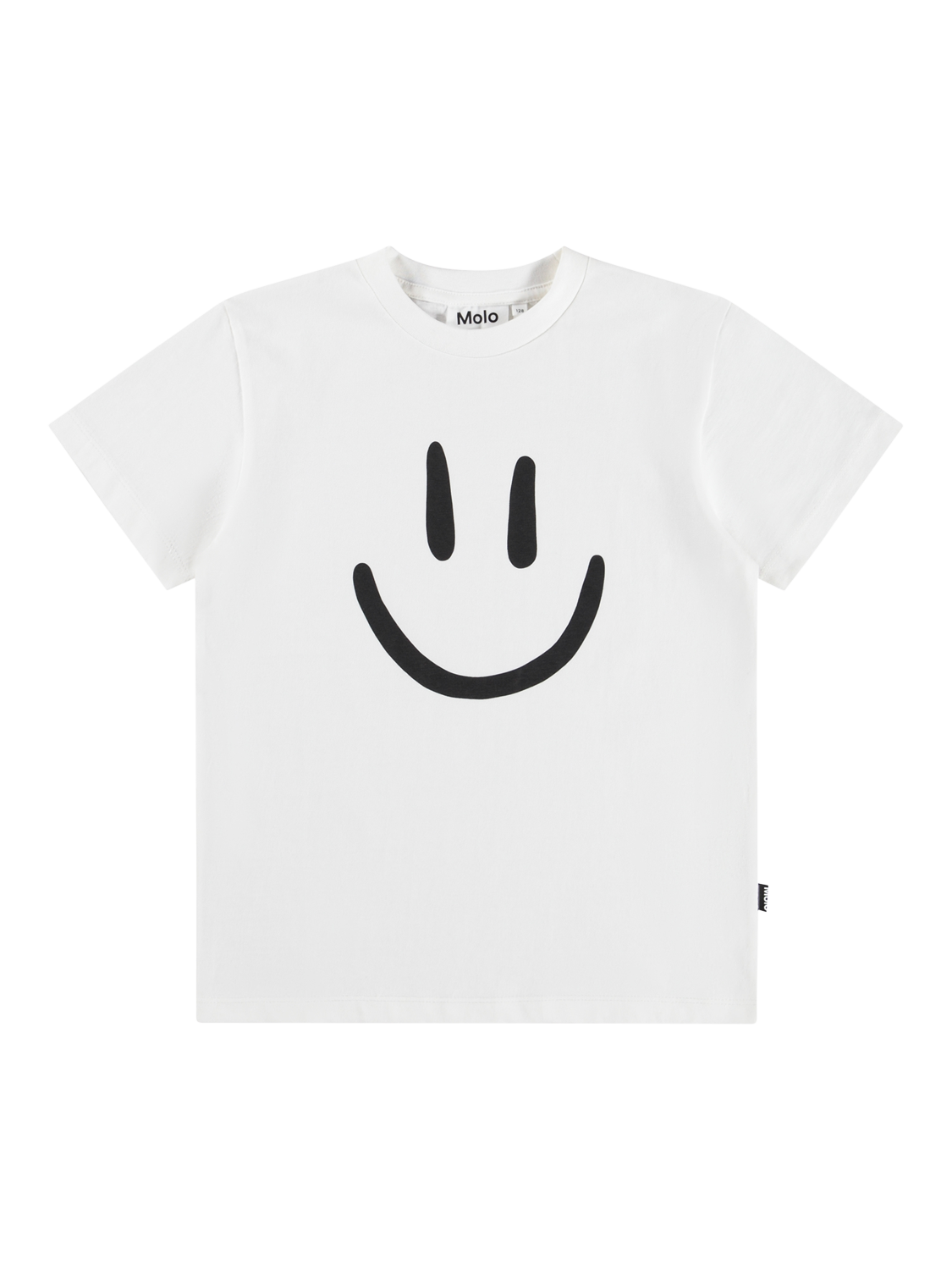 Product image 1 of 3, which shows Molo Kids' Roxo T-Shirt, Crisp White, 4 years