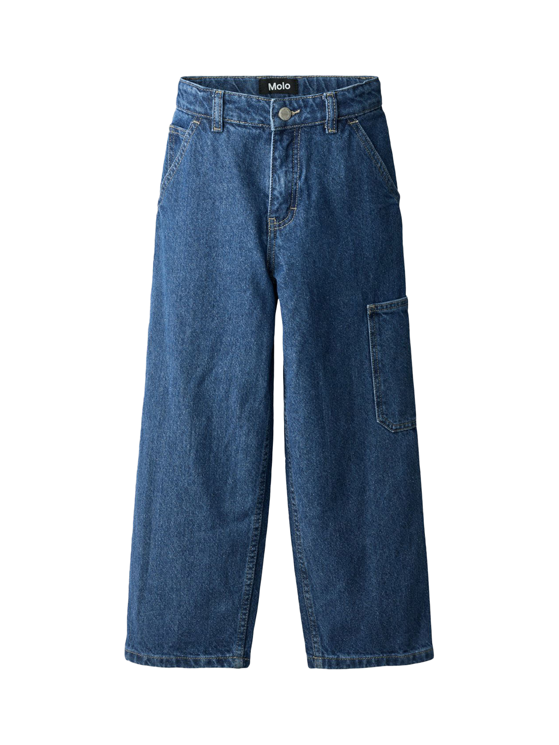 Product image 1 of 5, which shows Molo Kids' Archer Jeans, Soft Blue, 4 years